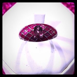 Rhodalite Garnet Enameled Sterling Silver SOLD